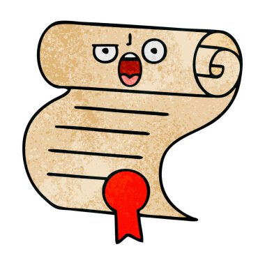 Retro grunge doku karikatür bir sözleşme