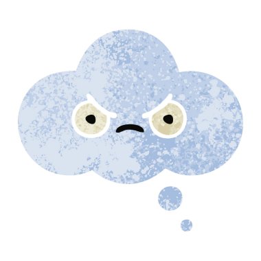 Retro illüstrasyon stil çizgi film kabarcık sanıyordum