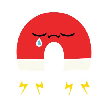 düz renk retro karikatür mıknatıs