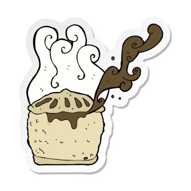 etiket bir karikatür et pastası