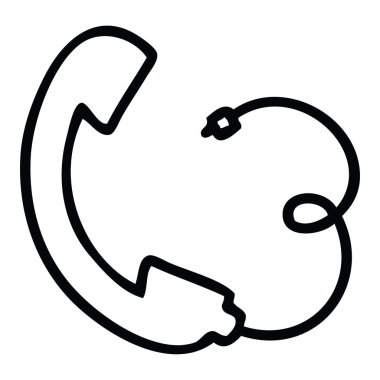 Çizim karikatür telefon ahizesi