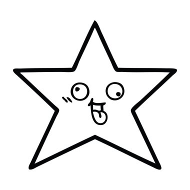 Çizim karikatür bir yıldız balık