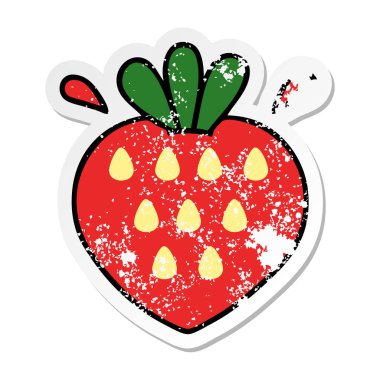 sevimli çizgi çilek sıkıntılı etiket