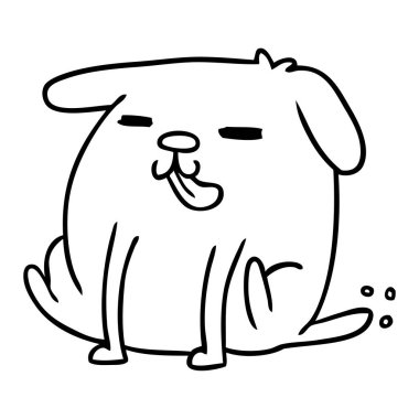 şirin bir köpek çizim için illüstrasyon kawaii