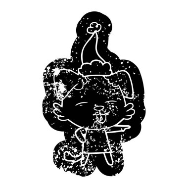 çizgi film sıkıntılı simgesi san giyen dilini bir köpek