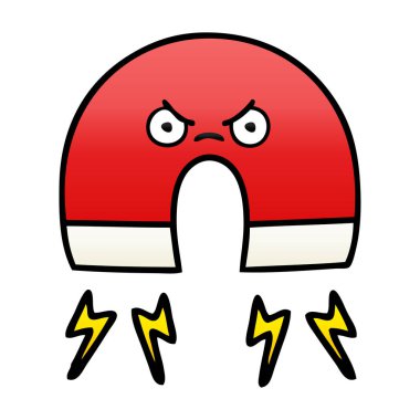 bir mıknatıs degrade gölgeli çizgi film