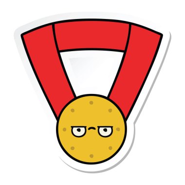 etiket sevimli çizgi altın madalya