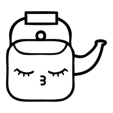 Çizim karikatür bir Kettle