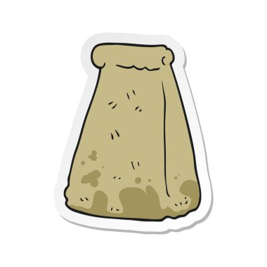 etiket bir karikatür kağıt çanta