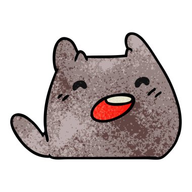 kawaii kedi dokulu karikatür çizimi