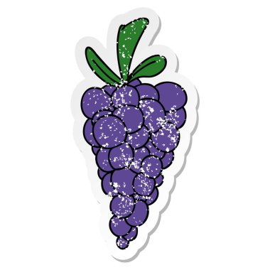 ilginç bir el sıkıntılı etiket üzüm demet çizgi çizilmiş
