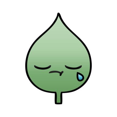 Degrade gölgeli çizgi film ekspresiyon yaprak