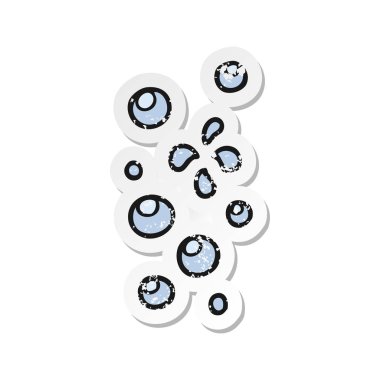 bir çizgi film baloncuklar Retro sıkıntılı etiket