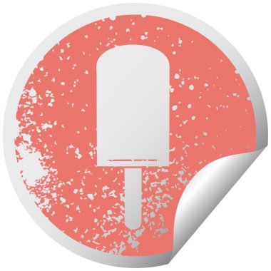 ilginç dairesel peeling etiket sembolü Turuncu buz lol sıkıntılı