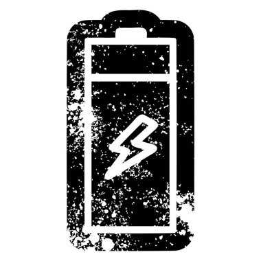 Pil simgesi simgesi, vetor illüstrasyon