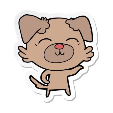 etiket bir karikatür köpek