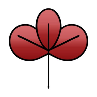 Degrade gölgeli karikatür sonbahar yaprak