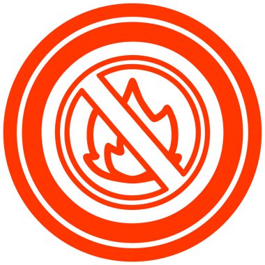 hiçbir alevler dairesel simgesi simgesi