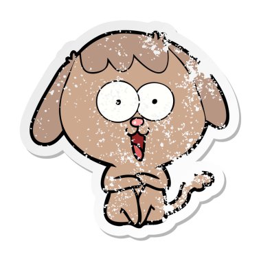 sevimli çizgi köpeklerin sıkıntılı etiket