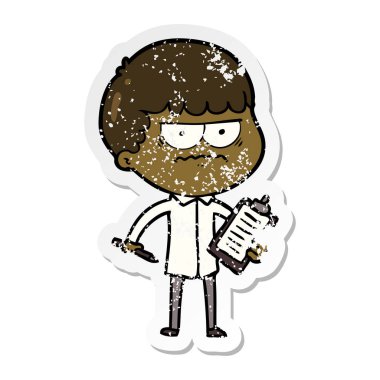 adam bir karikatür sıkıntılı etiket rahatsız