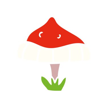 elle çizilmiş karikatür doodle tek bir mantarı