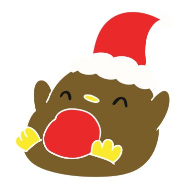 Noel karikatür kawaii Penguin el çekilmiş