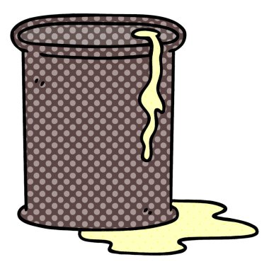 çizgi roman tarzı ilginç karikatür varil petrol