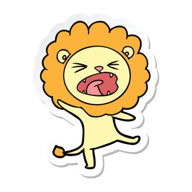 etiket çizgi film aslan