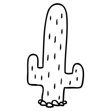 çizim için doodle bir kaktüs 