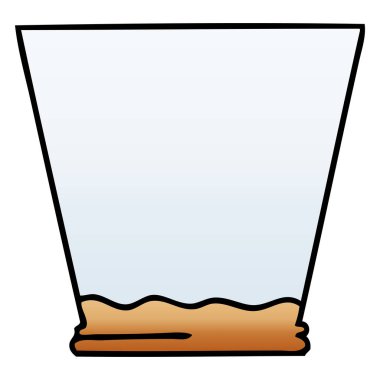 Degrade gölgeli ilginç karikatür viski bardak