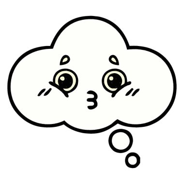 çizgi roman tarzı karikatür bir düşünce balonu