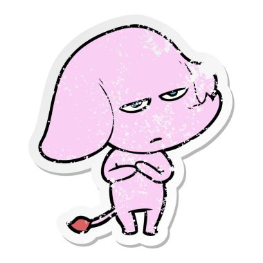 sıkıntılı etiket rahatsız çizgi fil