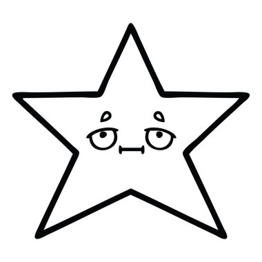 Çizim karikatür bir yıldız balık