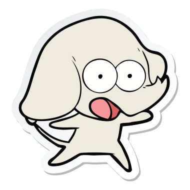 etiket sevimli çizgi fil