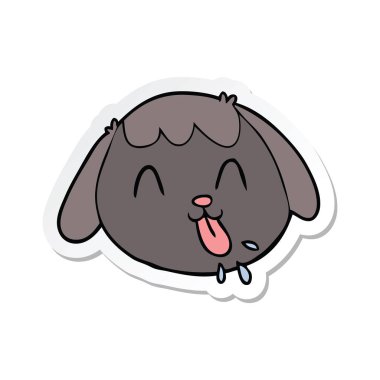 etiket bir karikatür köpek yüz