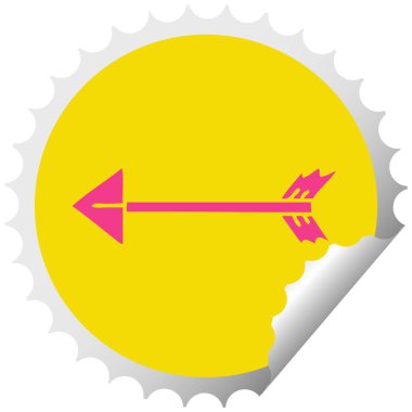 dairesel peeling etiket ilginç karikatür oku