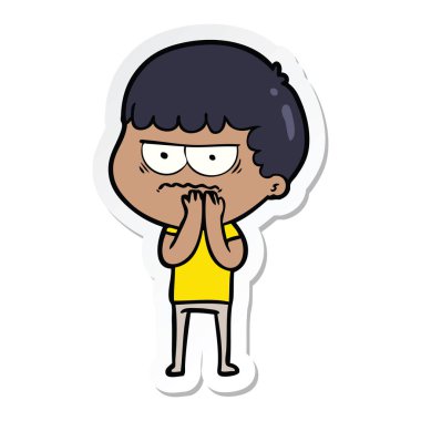 adam sopa bir karikatür rahatsız