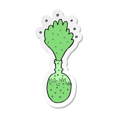 etiket bir çizgi film explosing kimyasal