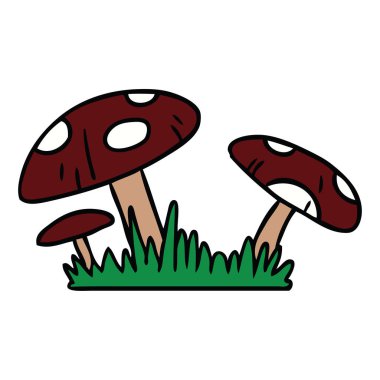 bir kurbağa tabure karikatür doodle