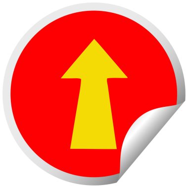 ilginç dairesel peeling etiket karikatür oku