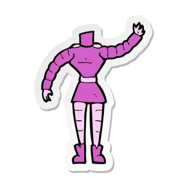 bir çizgi film kadın robot vücudu etiket 