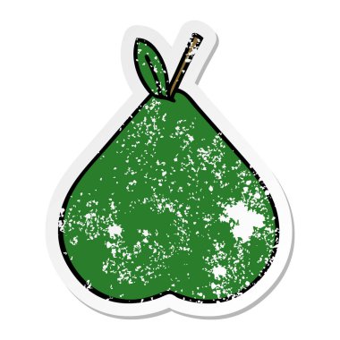 sevimli çizgi armut sıkıntılı etiket