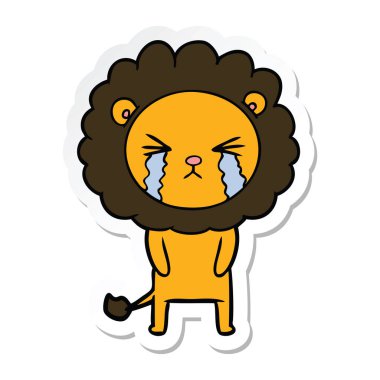 Aslan ağlıyor çizgi film etiketi