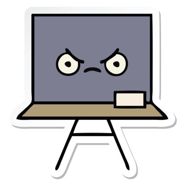 sevimli çizgi yazı tahtası etiket