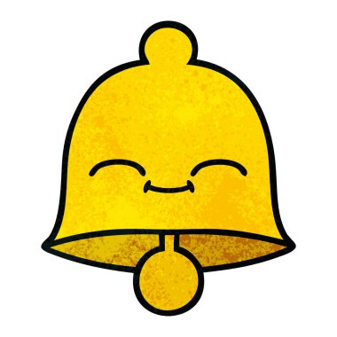 Retro grunge doku karikatür bir çan