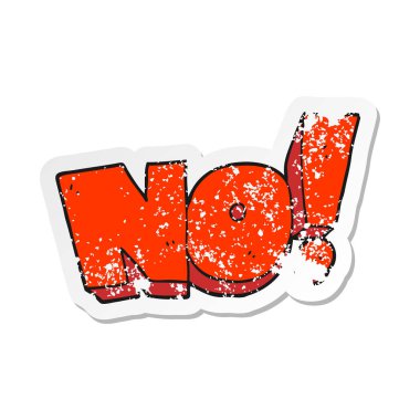 Retro bir karikatür etiket yok Not sıkıntılı.