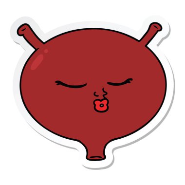 etiket bir karikatür mesane