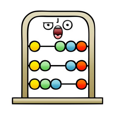 Degrade gölgeli karikatür abacus