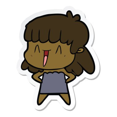 bir çizgi film kadının etiket