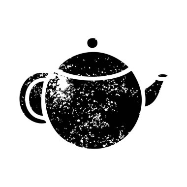 Kırmızı çay potu sıkıntılı sembolü